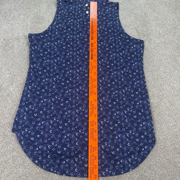 Peter Millar Women's Sleeveless Golf Polo Shirt Paisley Print UPF 50+ S - Picture 4 of 11